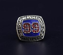 Hall Of Fame Baseball Wayne Oretzky 1978 1999 99 Football Team s Ring With wooden box set souvenir Fan Men G1380091