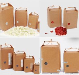 Rice paper bag Gift Wrap Tea packaging cardboard weddings kraft papers bags Food Storage Standing Packing 249 J21901059