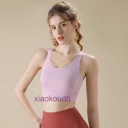 Fashion LL Tops Sexy Women Yoga Sport Underwear 2024 Новый спортивный бюстгальтер с высокой интенсивностью, чтобы носить снаружи в летнем шоковом бегном фитнесе и жилете против провисания