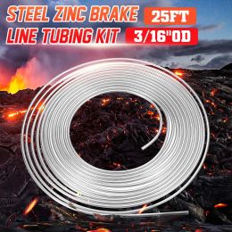 Ornaments Universal 25ft 7.62m Roll Tube Coil of 3/16" OD Copper Nickel Brake Pipe Hose Line Piping Tube Tubing Silver Zinc