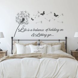 Stickers Dandelion Wall Decal Quote Life Is A Balance Of Holding On And Letting Go Inspirational Wall Decals Vinyl Lving Room Decor Z992