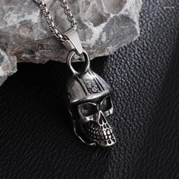 Pendant Necklaces European And American Fashion Men's Rock Hip-Hop Punk Personality Retro Skull Necklace Charming Versatile Jewelry