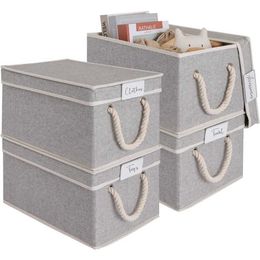 Storage Boxes Bins Fabric storage box with lid used for Organising and folding boxes Q2405061
