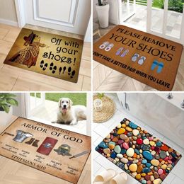 Carpets Funny Doormat Off With Your Shoes Designed Indoor Welcome Floor Decor Carpet Non-slip Easy Clean Area Rug Wrinkle-Resistant Mat