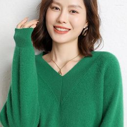 Women's Sweaters High Quality Winter Women Clothing Goat Cashmere Thick V-neck Ladies Long Sleeve Soft Knitwears