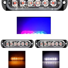 New 6Led 4Led Strobe Warning Grill Flashing Breakdown Emergency 12V Car Truck Trailer Beacon Lamp LED Side Light