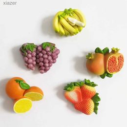 Fridge Magnets 3D Creative 3D Design Resin Fruit Grape Watermelon Accessories Home Decoration Refrigerator Magnet Refrigerator Decoration WX