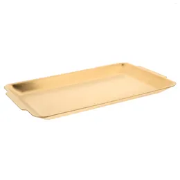 Dinnerware Sets Stainless Steel Square Plate Kitchen Tray Flat Serving Platter Plates Salad