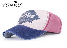 Spring Summer Cap Hip Hop Baseball Cap Retro Washed Denim Casual Snapback Hats For Women Girl SHINE Letter Grinding Color Hats2450734