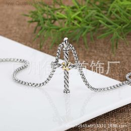 Necklace Designer for Woman David Yurma Luxury Charm Jewellery Necklace Cross Necklace Popular Lexus x Button Line Pendant