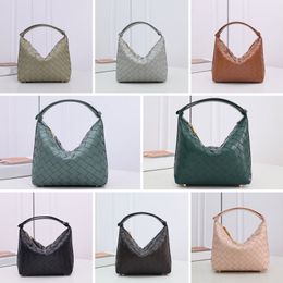 Hobo Woven Bag Luxury Handbags Round Bottom Designer Woven Women Bag Napa Sheepskin Premium Leather Knotted Underarm Hobo Arc Jodie Handbag