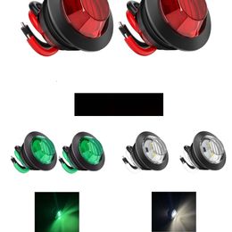 New 3Led Waterproof Side Marker Indicators Light LED 12V Bullet Lamp Mini 3/4" For Truck Trailer Tail Clearance Lights