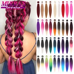 Braiding Hair Pre-stretched 26 Inch Hair Extensions for Afro Crochet Braids Synthetic Fake Hair DIY Pink Peach Red Jumbo Braid 240506