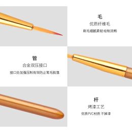 new Japanese Nail Drawing Pen 3 Piece Set Fine Halo Dye Oil Gel Brush Flower Tool Wholesale for Nail Art Tools Set
