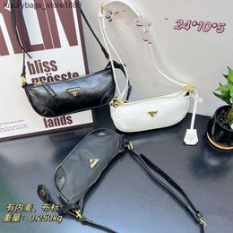2024 New Fashion One Shoulder Underarm Bag Nylon Wrap With Oil Wax Skin Large Capacity Bag