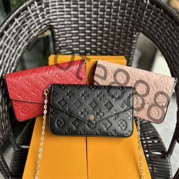 Borse più recenti borse borse da uomo della moda da donna borsa a tracolla di alta qualità borse combinate a tre pezzi taglia 21 cm 61276 con designer di box trave