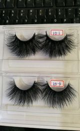 25mm long 3D mink hair false eyelashes to make eyelash lengthening version by hand with paper box DHL 6894444
