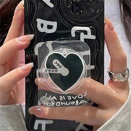 Cell Phone Mounts Holders Korean Cute Flower Star Phone Griptok Holder Ring For iPhone Lovely Love Heart Foldable Stand Holder Bracket Grip Tok
