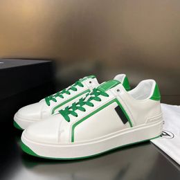 Fashion Designer Men B-Court Sneakers Shoes Smooth Leather Trainers Chunky Rubber Outer Sole Party Wedding Footwear Cheaper Excellent Skateboard Walking