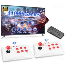 Arcade Video Game Console with Double Joysitck HD TV Stick Builtin 41000Games 128G For MAMEPS1ATARIGBA 240430