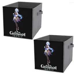 Storage Bags Ganyu Genshin Impact Classic Folding Box Tank Multifunctional Unique Stored Toys Super Soft Convenient Outdoor