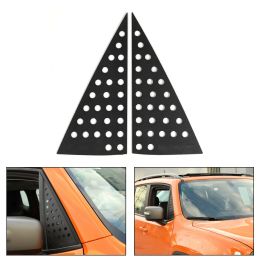 Accessories Aluminium Alloy Car Window Front Triangle Glass Trim Decorative Cover For Jeep Renegade 2016+ Exterior Accessories