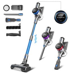 INSE Cordless Vacuum Cleaner 30Kpa 400W with LED Display 4 Suction Modes Smart Adjustment Handheld Vac for Carpet Hard Floor 240420