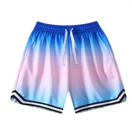 Men's Shorts 2024 American Summer Youth Pants Boy Double -layer Basketball Net Beach Casual Fitness 809