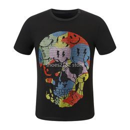 Philipe Plein T-Shirts Luxury Brand Men's Fashion Original Design Summer High Quality Short Sleeve Skull PP Classic Cotton Rhinestone Hip Hop Shirt Casual Clothes