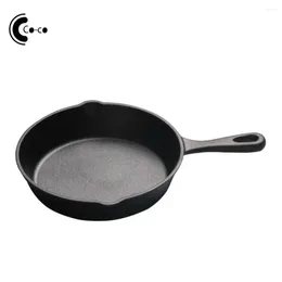 Pans Frying Pan Kitchen Quality Iron Griddle Seasoned Cast Breakfast Wok Steak Egg Pancake Pot Set