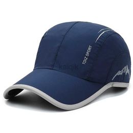 Ball Caps Brand Mens Quick Dry Baseball Cap Summer Outdoor Sport Thin Breathable Letter Snapback Caps for Women Unisex Bone Gorras d240507