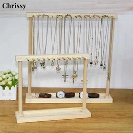 Jewellery Stand Organiser display stand wooden necklace countertop chain earring Q240506