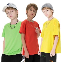 Toddler Boy Tshirt 1 2 3 4 5 6 7 8 9 10 11 12 T Cotton Red Green Yellow Baby Girl Shirt 18 24 Months Summer Kids Clothes 240416