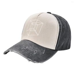Ball Caps Tesseract 4-D Four Dimensional Cube Baseball Cap Custom In Hat Rave Hats For Women Men's