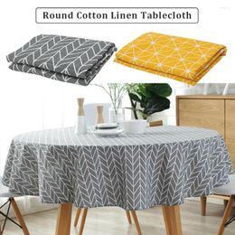 Table Cloth Cotton Linen Nordic Washable Round Tablecloth For El Banquet Wedding Party Christmas Home Decoration Cover"