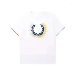 Men's T Shirts 2024 Summer Cotton Round Neck Multi-color Printed Short-sleeved Fashion Casual T-shirt