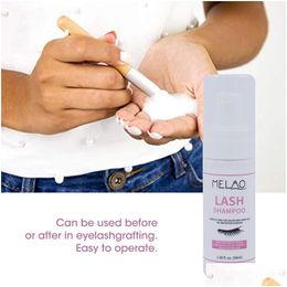 Makeup Remover Melao 50Ml Lash Shampoo Foam Cleaner Individual Eyelash Extension Cleanser Professional Eyelashes Foaming Mild With Dro Dhu1R
