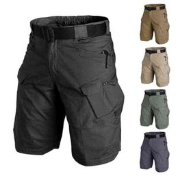 Men Urban Military Tactical Shorts Outdoor Waterproof Wear-Resistant Cargo Shorts Quick Dry Multi-pocket Plus Size Hiking Pants W220214 259u