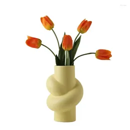 Vases Creative Vase Cream MaCeramic Dry Flower Arrangement Accessories Living Room Desktop Decoration Mariage