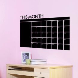 Stickers Month Calendar Chalkboard Removable Planner Wall Stickers Black Board Office School Vinyl Decals Supplies