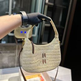 2024SS Fashion new designer bag Summer beach straw bag Daily commute personality underarm bag shoulder bag