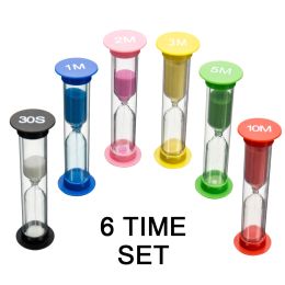 Clocks 6/12pcs Sand Timer Colourful Hourglass Timer Small Hourglass Timer 0.5/1/2/3/5/10 Minutes Sand Clock Timer For Kitchen Kids Room