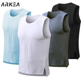 Quick dry Men Running Shirts Fitness Compression Gym Polyester Sports Sleeveless T-shirt Workout Training vest Fit Clothing 240426