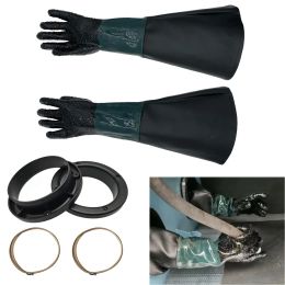 Gloves 18" Rubber Sandblaster Cabinet Gloves Blasting Cabinet Gloves and Accessories for Sandblast Cabinets Safety Glove with O Rings