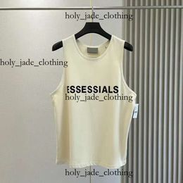 ESS Mens Tank Top 1977 T Shirt Essentialsshirt Trend Brand Three-Dimensional Lettering Pure Cotton Lady Sports Casual Loose High Street Sleeveless Vest 103