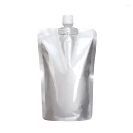 Storage Bags Pure Aluminium Foil Suction Nozzle Bag Large Liquid Packaging Self Standing Soup Of Soybean Milk Beverage