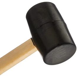 Hammer 200g American style black round wooden handle rubber hammer solid wood handle installation floor tile hammer construction use