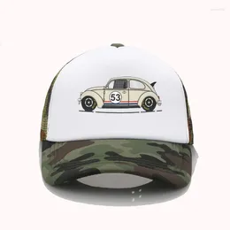 Ball Caps Funny Fashion Hats Classic Racing Car Herbie Baseball Cap For Men Women Breathable Trucker Hat Adjustable Sunshade Dad