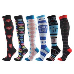 Socks Hosiery 2020 Winter New Compression Stockings Sports Socks Suitable For Cycling Football Socks Nurse Dressed Prevent Varicose Veins Y240504