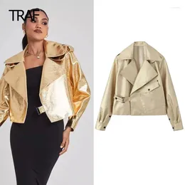 Women's Jackets Bomber Jacket Autumn Winter Faux Leather Long Sleeve Top Korean Style Female Moto Biker High Quality